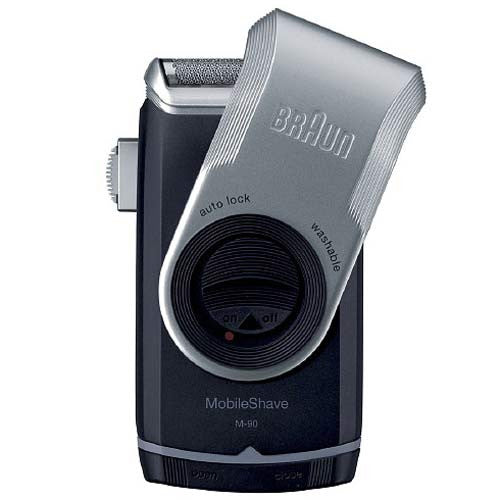 Braun Auto Lock And Washable Silver Mobile Shaver, M90 - 1 Ea