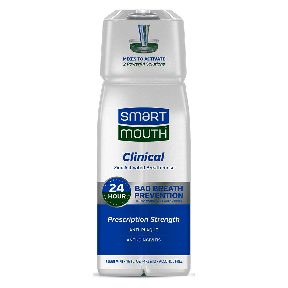 Smartmouth Clinical Activated Breath Rinse, Mint Flavor, 16 Oz