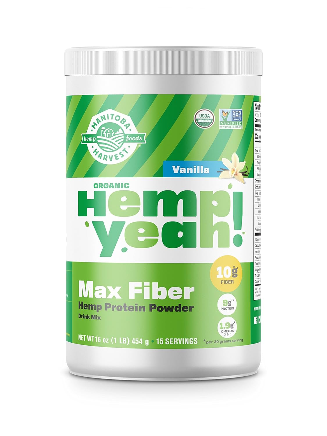 Manitoba Harvest Organic Hemp Protein Supplement Vanilla, 16 Oz