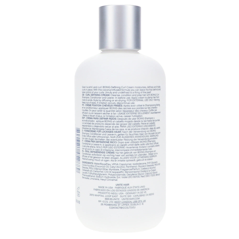 Unite Hair Boing Defining Curl Cream, 8 Oz