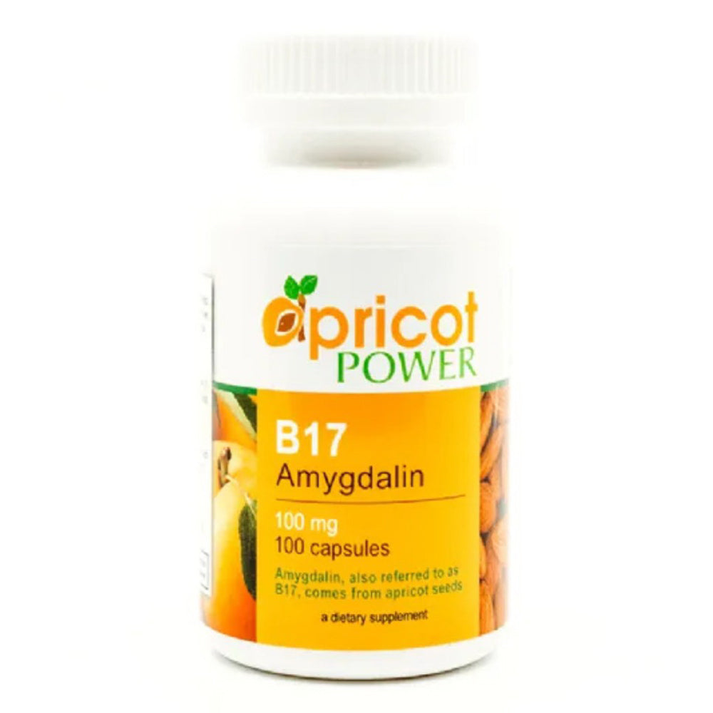 Apricot Power B17 100 mg Capsules for Nutritional Support and Antioxidant Wellness 100Ea