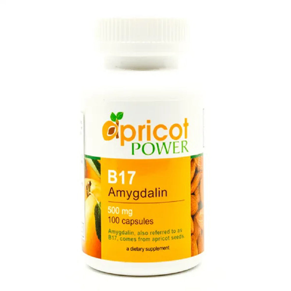 Apricot Power B17 Amygdalin 500mg Capsules Contains Powerful Immunity Boosting and Strengthen Body 100Ea