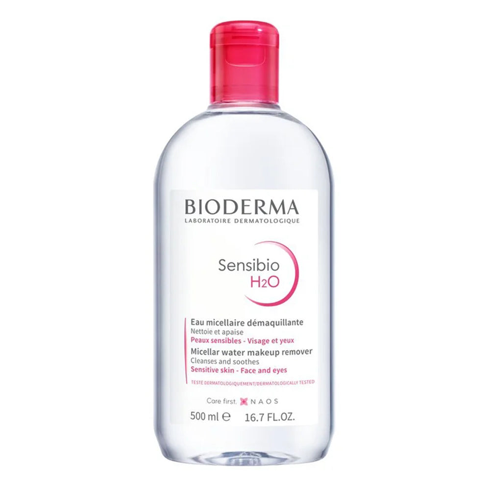 Bioderma Sensibio H2O Micellar Cleansing Water for Removes Makeup and Impurities 16.7Oz (500ml)
