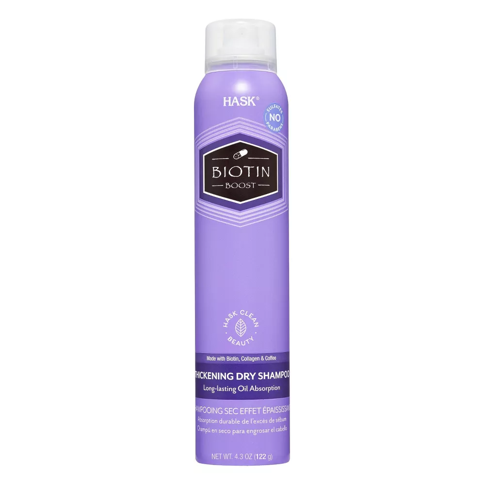 Hask Biotin Boost Long-Lasting Oil Absorption Thickening Dry Shampoo, 6.5 oz