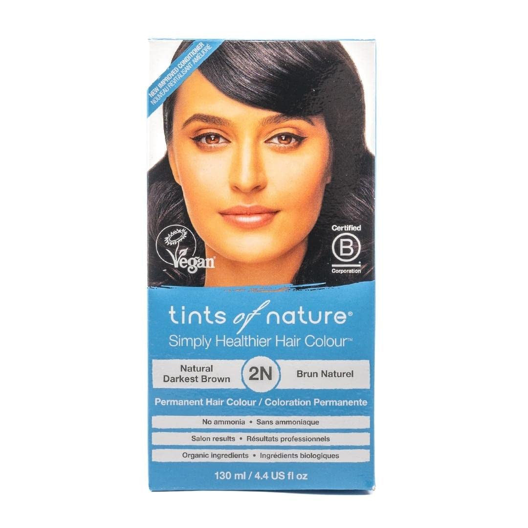 Tints of Nature Permanent Hair Color, 2N Natural Darkest Brown, 4 4 Oz