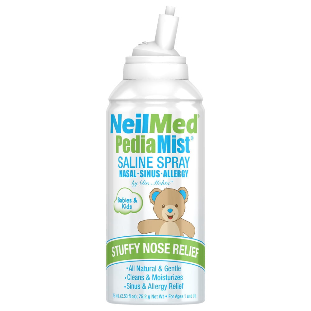 NeilMed PediaMist Saline Spray for Sinus and Nasal Allergy, 2.53 Oz
