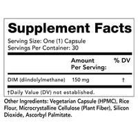 Olympian Labs Dim 150 Mg Capsules, Fat Burning and Metabolism, 30 Ea
