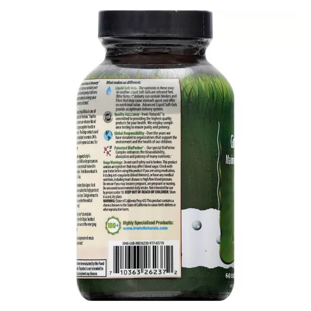 Irwin Naturals Ginkgo Smart Maximum Focus and Memory Dietary Supplement Liquid Softgels, 60 Ea