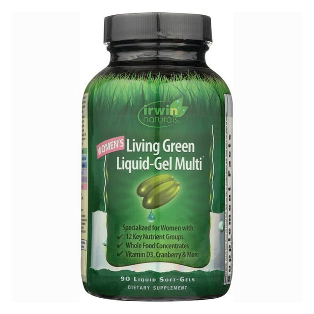 Irwin Naturals Womens Living Green Liquid Gel Multi Tablets, 90 Ea