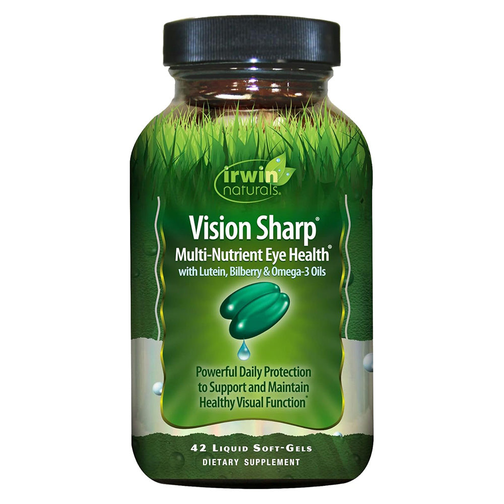 Irwin Naturals Vision Sharp Multi Nutrient Support Eye Health with Omega-3 Oils Softgels 42Ea