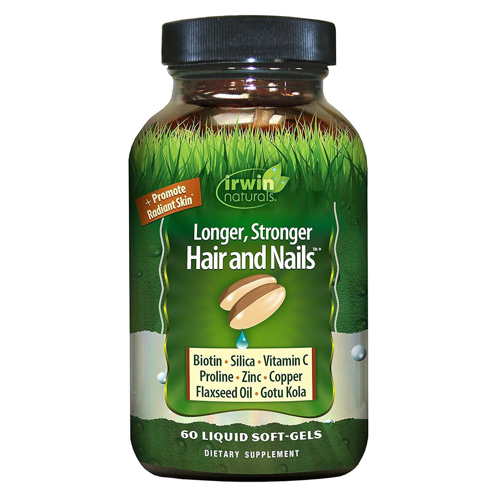 Irwin Naturals Longer Stronger with Rich Nutrient for Healthy Hair and Nails Softgels 60Ea