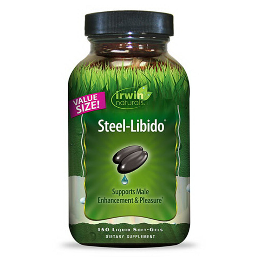 Irwin Naturals Steel Libido for Men Enhances Performance and Desire with Horny Goat Weed Liquid Softgels 150Ea