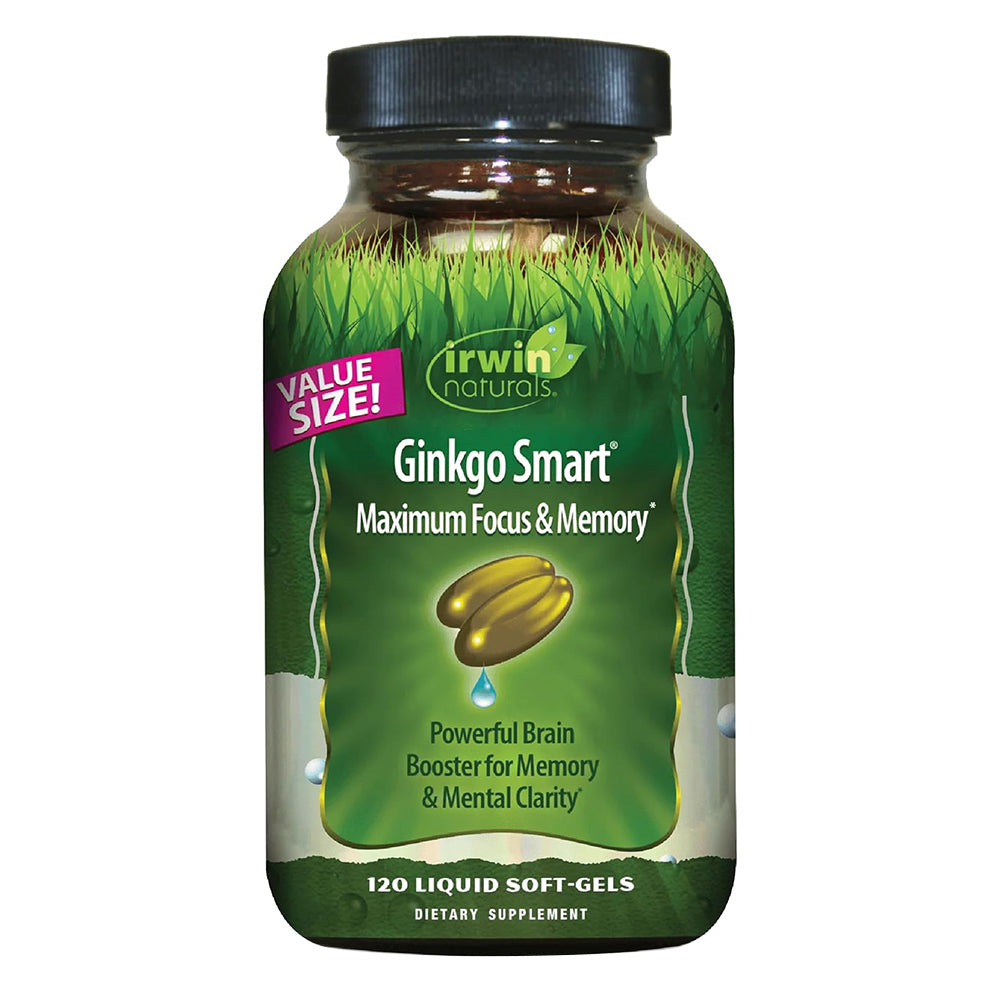 Irwin Naturals Ginkgo Smart Maximum Focus and Memory Softgels 120Ea