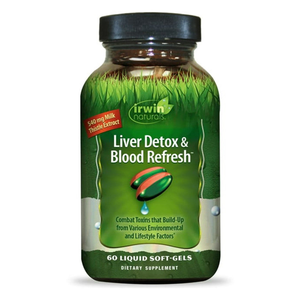 Irwin Naturals Liver Detox and Blood Refresh Liquid Soft Gels Tablets, 60 Ea