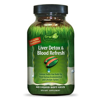 Irwin Naturals Liver Detox and Blood Refresh Liquid Soft Gels Tablets, 60 Ea
