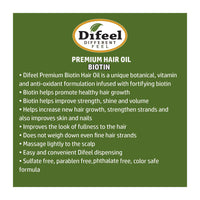 Difeel 99% Natural Biotin Pro-Growth Premium Hair Oil, 8 Oz