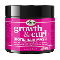 Difeel Growth and Curl Biotin Hair Mask, 12 Oz