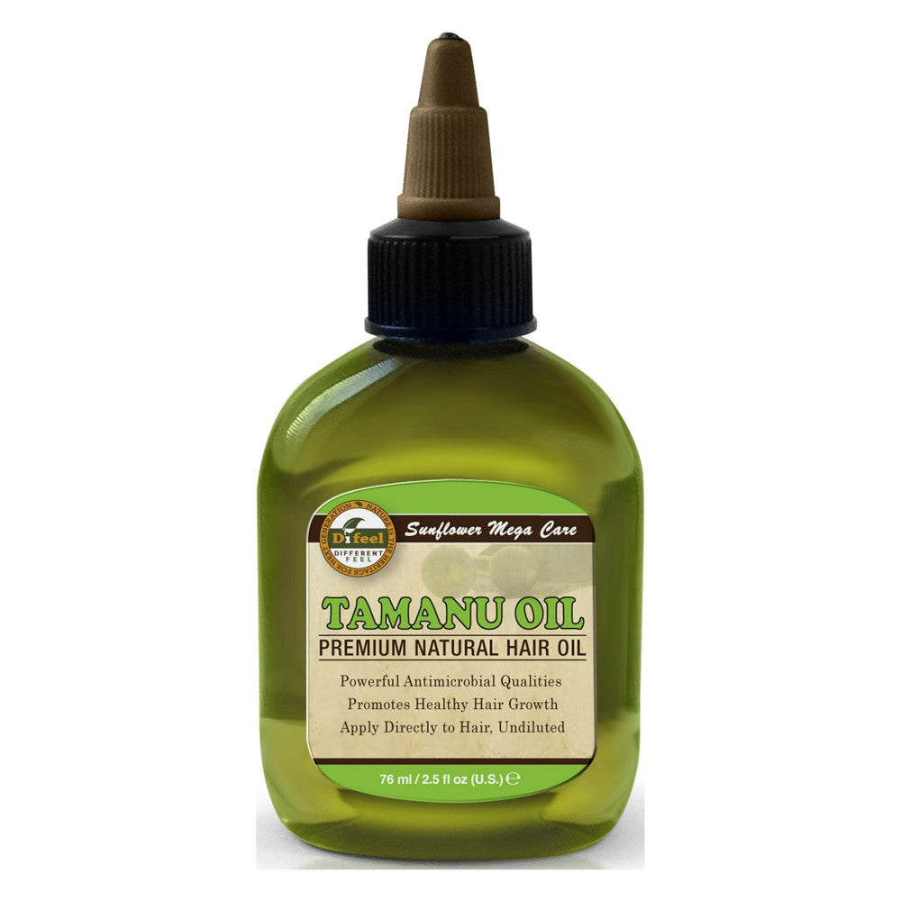 Difeel Sunflower Mega Care Tamanu Oil Premium Natural Hair Oil, 2.5 Oz