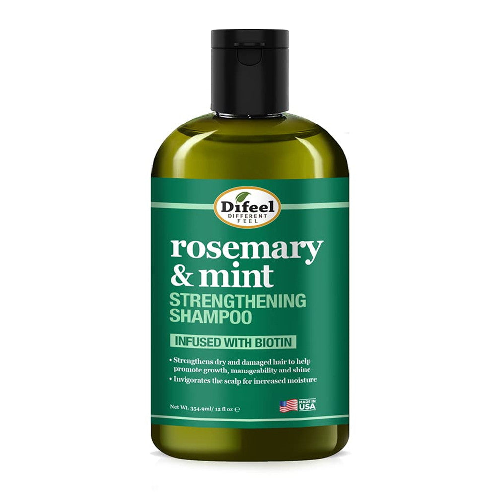 Difeel Rosemary Mint Strengthening Shampoo With Biotin, 12 Oz