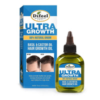 Difeel Mens Ultra Growth Basil and Castor Hair Oil, 2.5 Oz