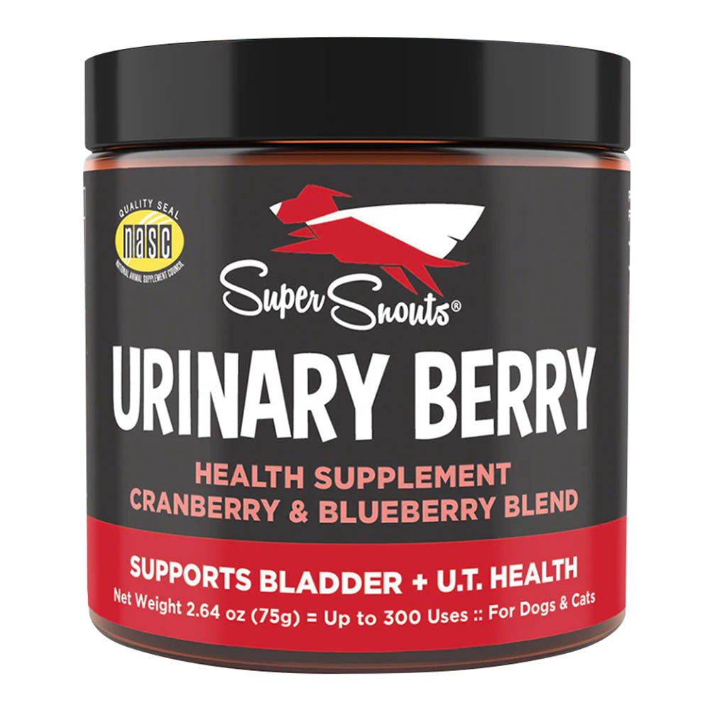 Super Snouts Urinary Berry Cranberry and Wild Blueberry Blend for Dogs and Cats Bladder and UT Health Support 2.64Oz (75g)