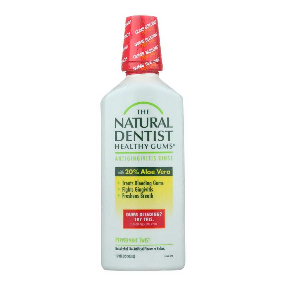 Natural Dentist Healthy Gums Daily Oral Rinse, Natural Peppermint Twist Flavor, 16 Oz