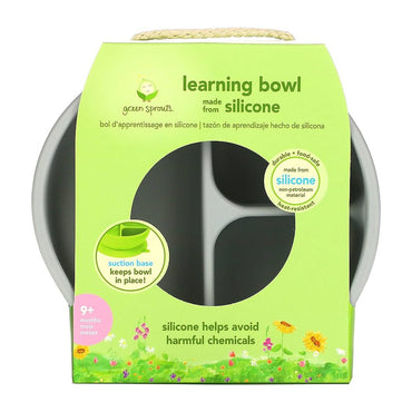 green sprouts Learning Bowl, 9 Months Plus, Silicon, 1 Ea