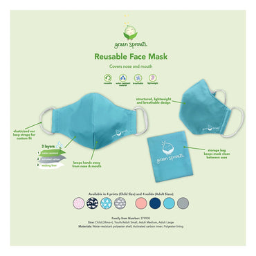 Green Sprouts Kid Reusable Face Mask, Star Fish, 1 Ea