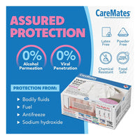 Caremates Latex Exam Gloves Powder Free Non-Sterile, Medium Gloves, 50 Ea
