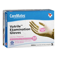 Caremates Vytrile Exam Latex Free Gloves, Small Gloves, 50 Ea