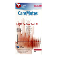 Caremates Latex Exam Gloves Powder Free, Non-Sterile, Medium, 100 Ea