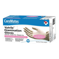 Caremates Vytrile Exam Gloves Latex Free Powder Free, Phthalate Free Medium, 100 Ea