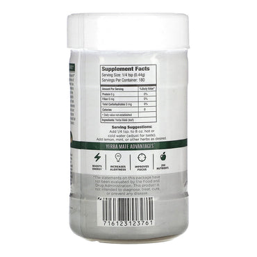 Wisdom Of The Ancients Yerba Mate Instant Tea, Unsweetened, 2.82 Oz