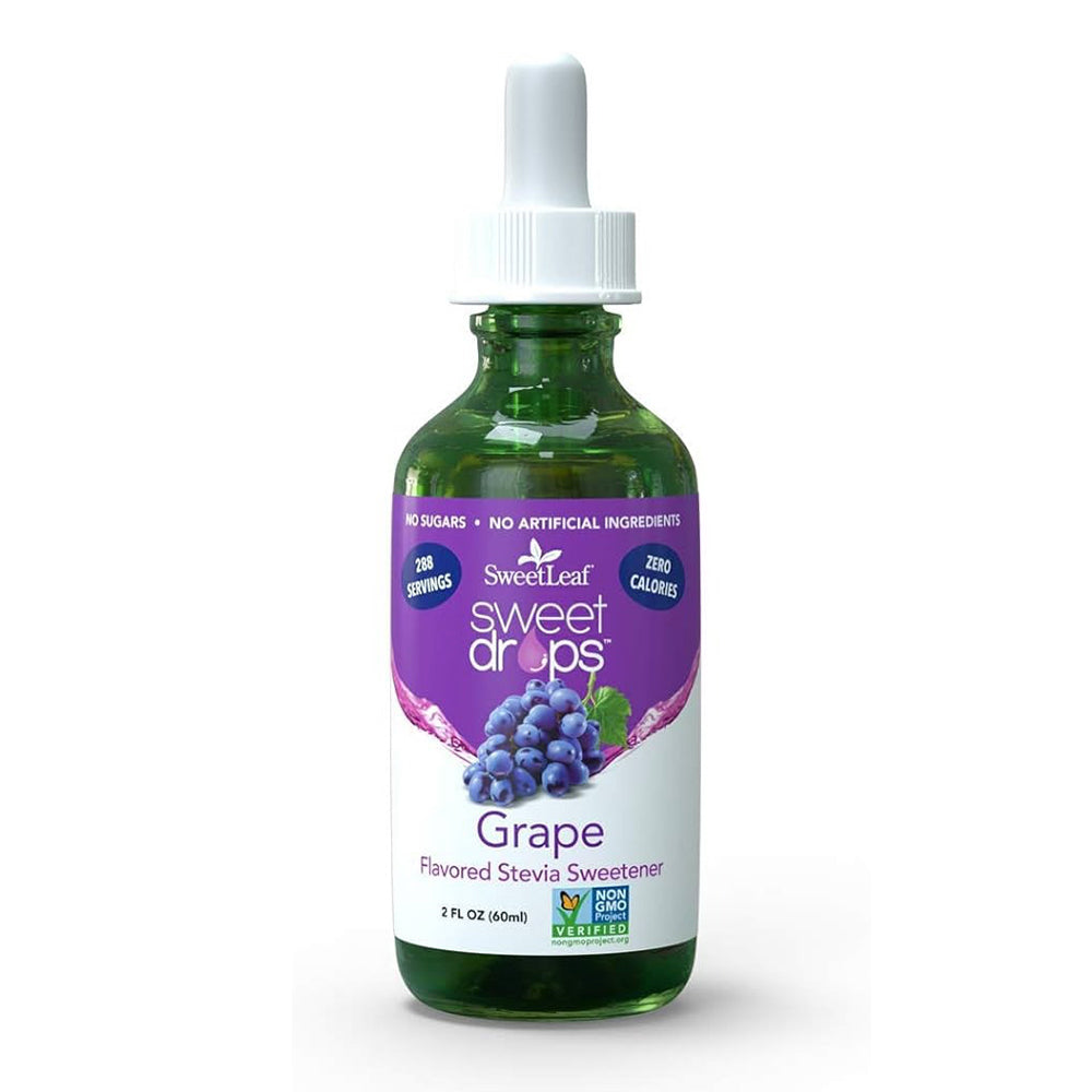 Wisdom Naturals Stevia Sweetleaf Liquid Drops, Grape, 2 Oz