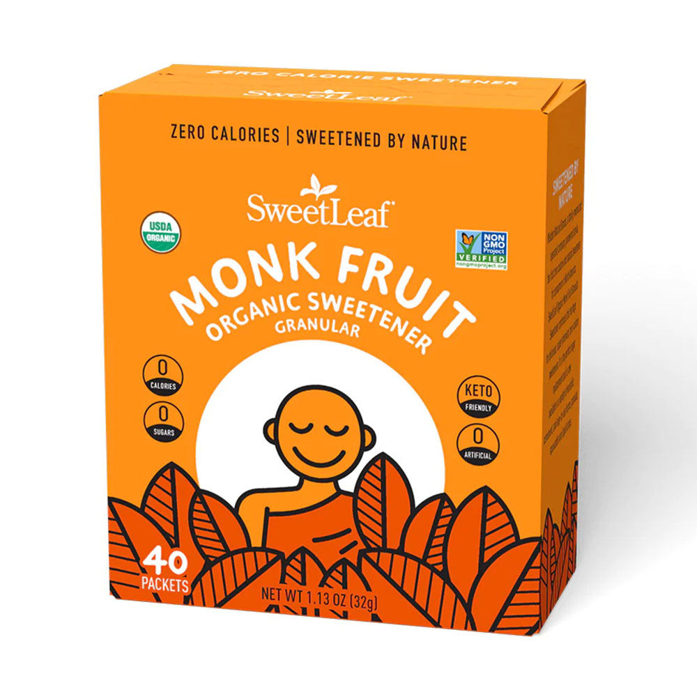 SweetLeaf Organic Monk Fruit Sweetener Granular, 40 Ea
