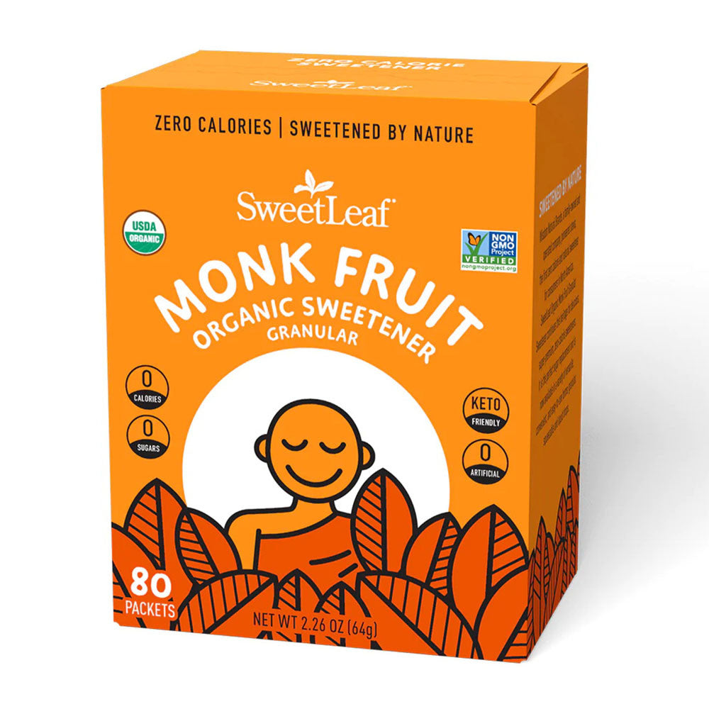 SweetLeaf Organic Monk Fruit Sweetener Granular, 80 Ea