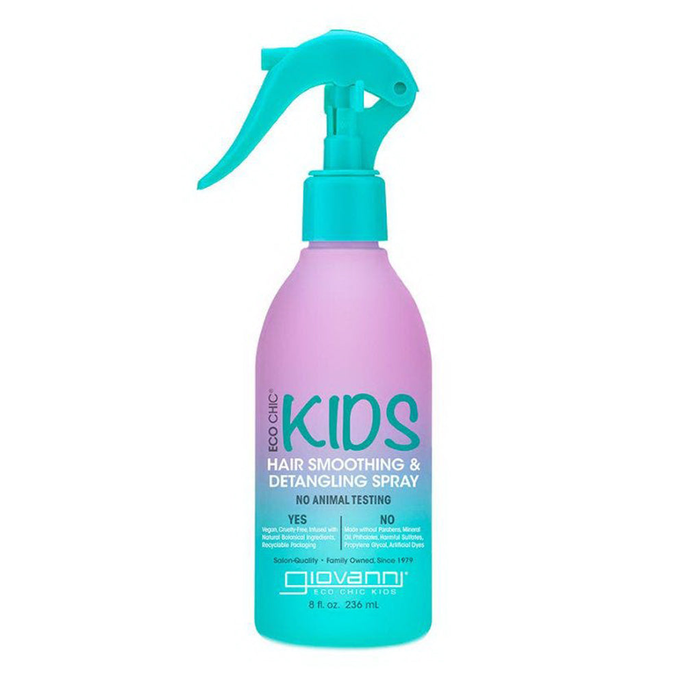 Giovanni Eco Chic Kids Hair Smoothing and Detangling Spray for All Hair Types 8Oz (236ml)