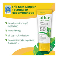 Alba Botanica Sun Care Sport Mineral Sunscreen SPF 45 - 3 Oz