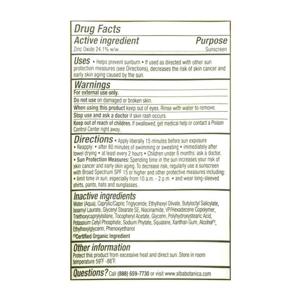 Alba Botanica Sun Care Sport Mineral Sunscreen SPF 45 - 3 Oz