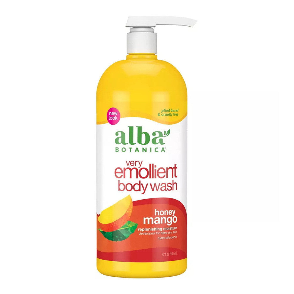 Alba Botanica Very Emollient Honey Mango Bath And Shower Gel, 32 Oz