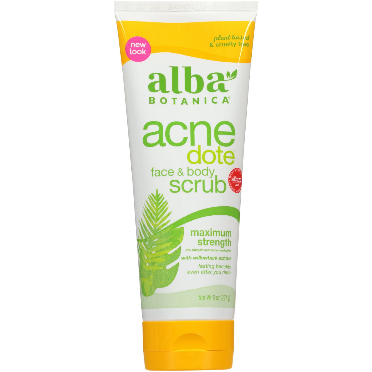 Alba Botanica Natural Acnedote Maximum Strength Face And Body Scrub - 8 Oz