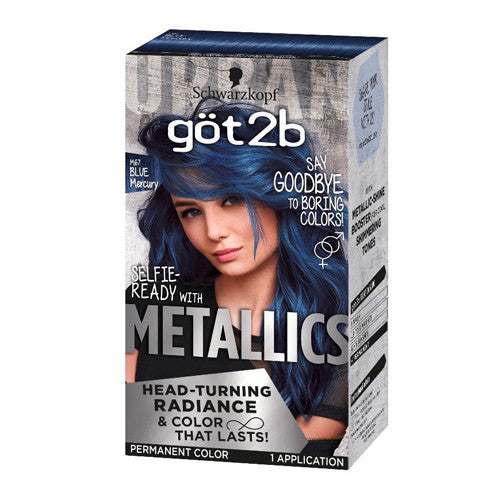 Got 2B Metallics Permanent Hair Color by Schwarzkopf, Blue Mercury, 1 Ea