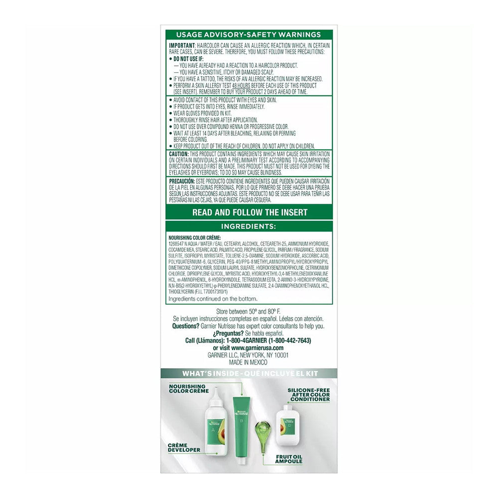 Garnier Nutrisse Permanent Creme Haircolor #50 Medium Natural Brown, 1 Ea