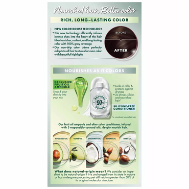 Garnier Nutrisse Dark Brown Nourishing Permanent Hair Color Creme 40, 1 Ea