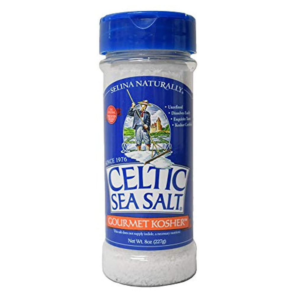 Celtic Sea Salt Gourmet Kosher Shaker for Cooking and Seasoning Food 8Oz (227g)