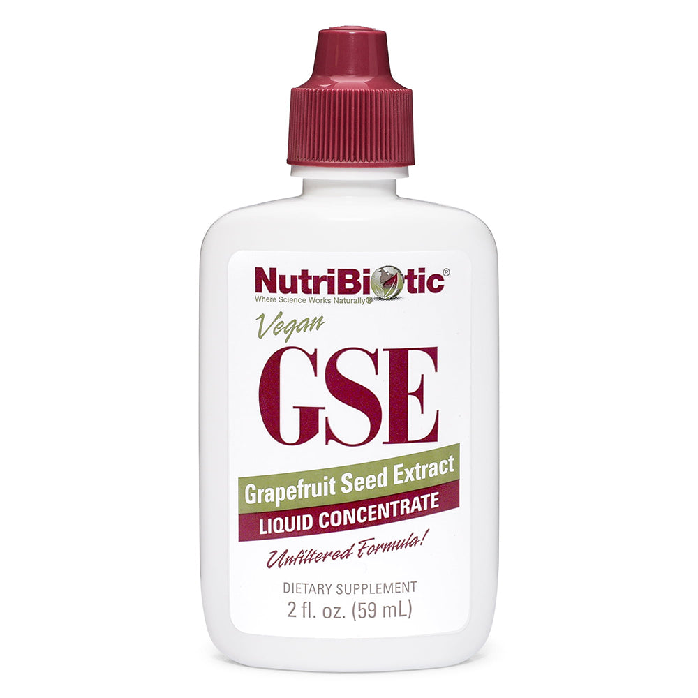 NutriBiotic Vegan GSE Grapefruit Seed Extract Liquid Concentrate for Immune Health 2Oz (59ml)