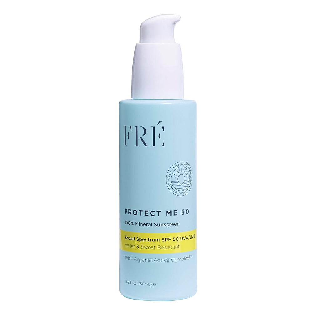 FRE Protect Me Mineral SPF50 Moisturizer Ultra Light Mineral Sunscreen Protection Skin Smooth and Radiant 1.69Oz (50ml)