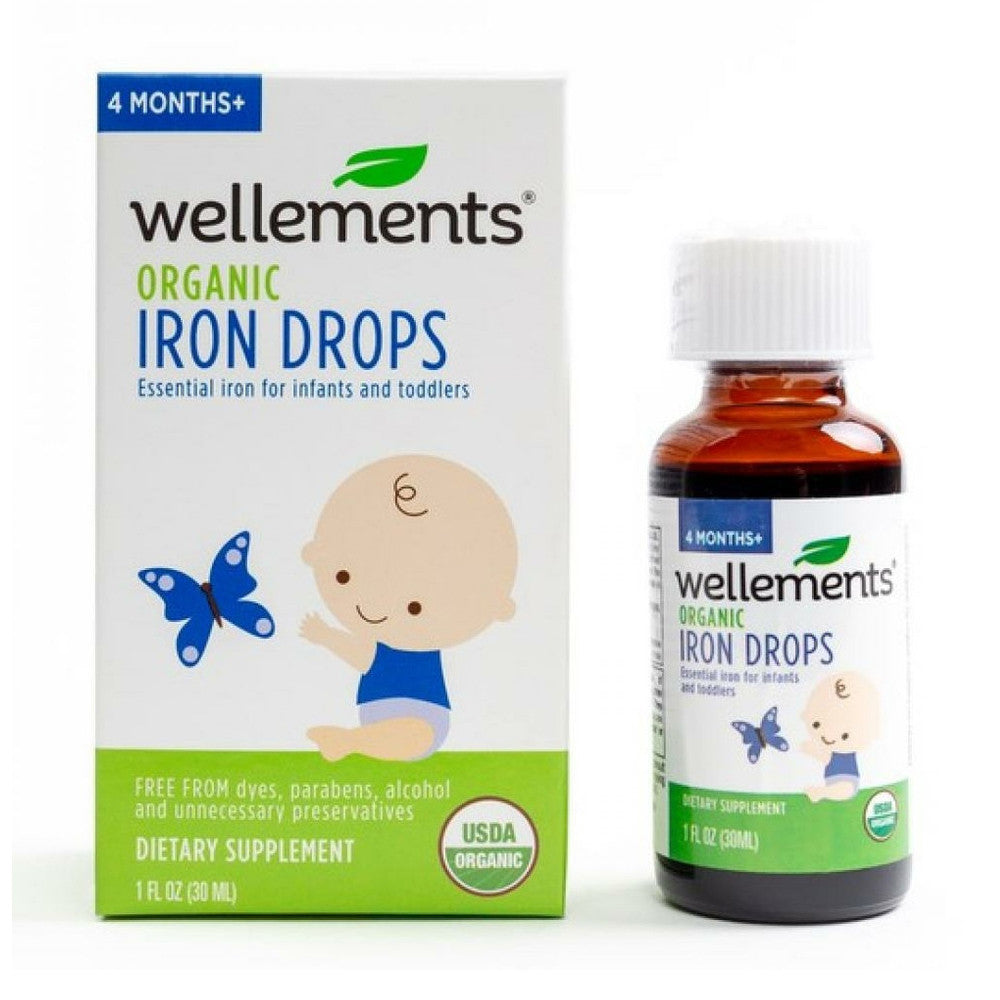 Wellments Oraganic Iron Drops, Milk Allergy Alert, 30 Ml