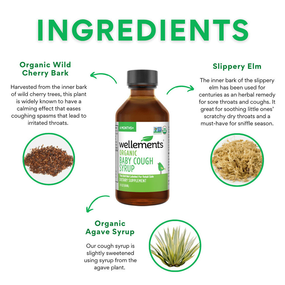 Wellements Organic Daytime Baby Cough Syrup, 2 Oz