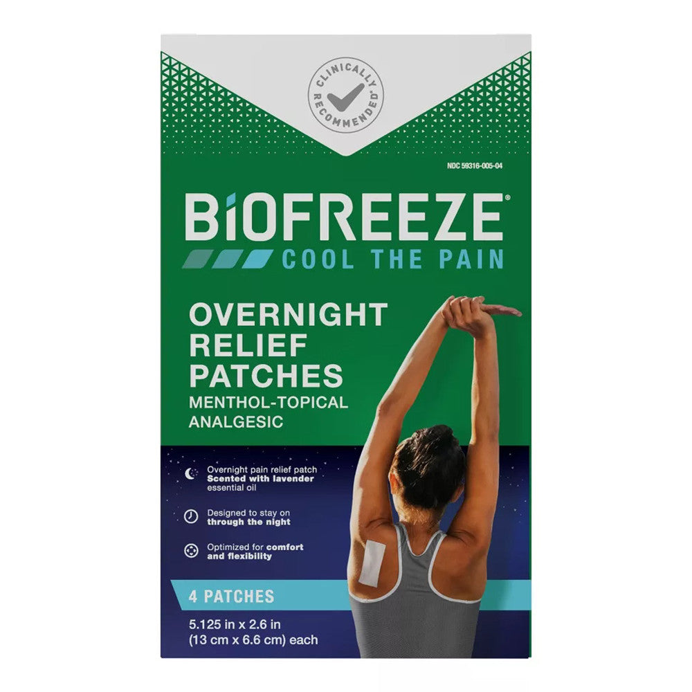 Biofreeze Overnight Joint and Muscle Pain Relief Patches, 4 Ea
